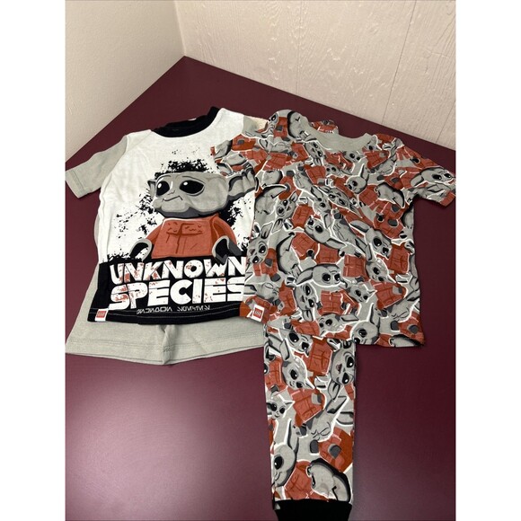SGI Apparel Lego Star Wars Baby Yoda Childrens Pajamas Size 4T 2 Pairs - Picture 1 of 8